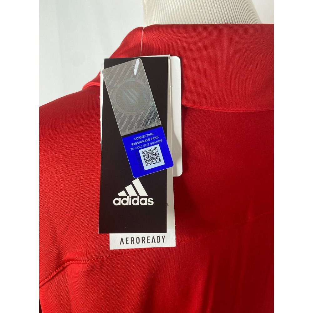 Adidas Aeroready tech mens red short sleeve Nebraska Cornhuskers polo shirt - Picture 7 of 10